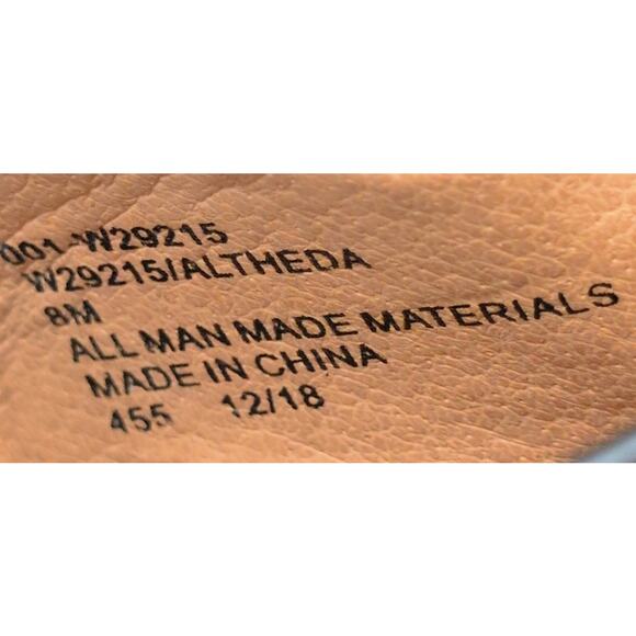 Chunky Woven Platform Heel Sandals 8M Faux‎ Leather Wood Boho Festival Summer - Picture 6 of 7